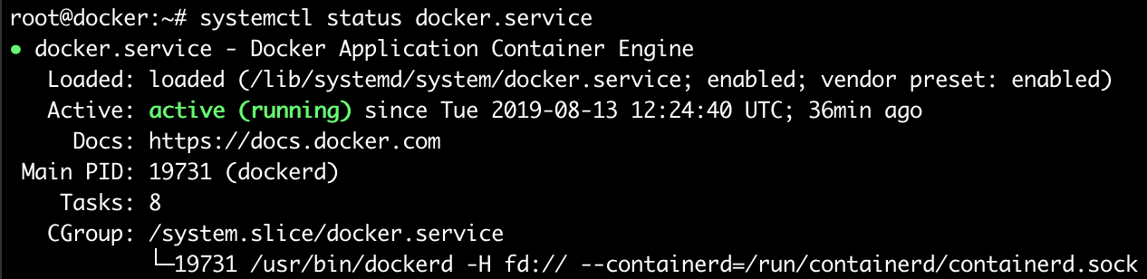 systemctl status docker.service